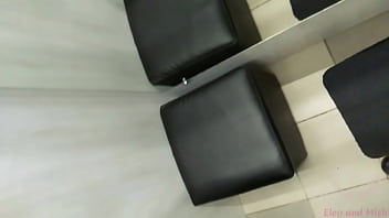 Preview 1 of Dbm Joker - risky hot blowjob from Eleo Mish in public changing room with cum on bra and leave it