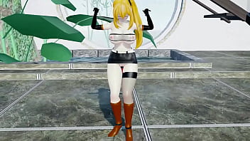 Preview 3 of Brrzzers Xxc2 - Mirai Akari Sex And Dance Cynical Night Plan Hentai Vtuber Girl Big Boobs Mmd 3D Orange Boots (CLIP)