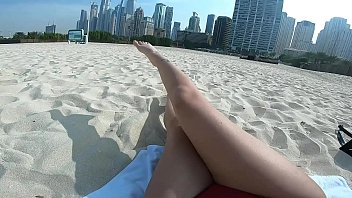 Preview 3 of Jav Dugther - Maiarem play outdoors with pussy. Hot masturbation