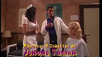 Preview 1 of Nylon Feets Job - Female subject Hannah Harper being in depressed case recovered senses after playful nurse had attached clown&#039_s nose to doctors trousers