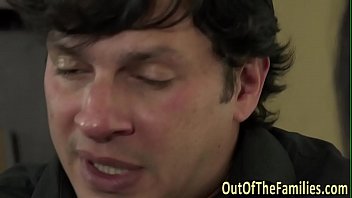 Preview 2 of Grandpa Sucking Boobs - Amateur teen titfucks stepdad