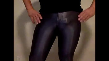 Preview 2 of Hairy Blond Joey - Spandex Disco Jeans