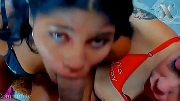 Preview 3 of Hq Porn Yara - double blowjobs on a huge cock - SLOPPY