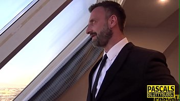Preview 1 of Latex Vorsage - Throated submissive gets fucked and whipped