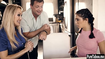Preview 2 of Corn Cob Dildo Porn - Confused teen gifted her petite body to a step parents