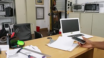 Preview 1 of Great Ass Street - A BBC stud is about to fuck this petite teen in his office.