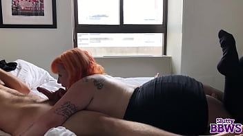 Preview 2 of Yang Purn - Slutty BBWs - BBW redhead Courtney Trouble fucked by married man in hotel room