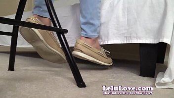 Preview 1 of Ass Vido Gey - POV dangling dipping shoe play with POV feet tickling - Lelu Love