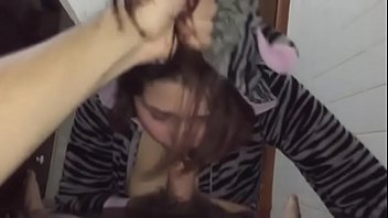 Preview 3 of Retro Fotonovela Anl - Face Fucking Furry Teen In A Zebra Onesie With Cumshot