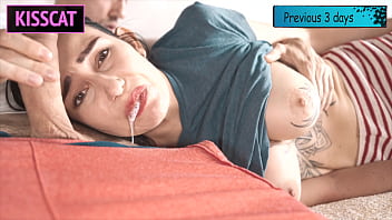 Preview 1 of Ginger Bunny Mx Badabun - Unexpected sex while Step mom sharing bed with Step son! Risky cum inside makes pregnant!