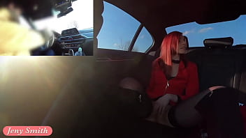 Preview 2 of Sex Video Son - Sexy rich woman shows everything to the stranger. Elite Car Driver by Jeny Smith
