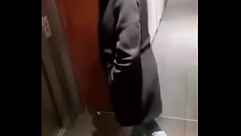 Preview 1 of Ass Fingering Big Boss - Elevator threesome