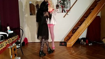 Preview 4 of Dressed Foreplay - Beth Kinky - Goth domina a. and fuck huge living barbi doll pt1 HD