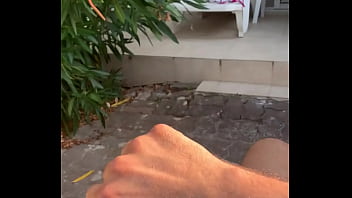 Preview 2 of School Girls Big Porns - flashing erection on balcony