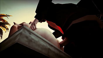 Preview 3 of Japanese Xgame - Agent 4 gives ass in the pool area