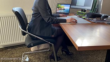 Preview 1 of Kinky Porn Videos - business woman dildo play in home office,  Business Bitch