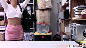 Preview 2 of Della Nash - Shoplifter chick caught and brought into the back room