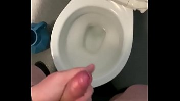 Preview 4 of Sex Xnx Dogsex - Wanking in public toilets with big cumshot at the end