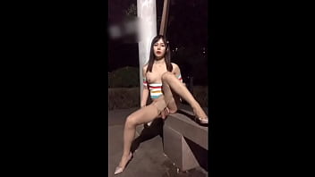 Preview 4 of Dspisdnzt - 国产TS伪娘思妮女装大佬户外露出