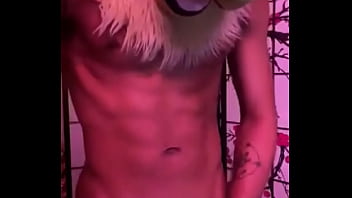 Preview 2 of Sasur Bahu Porn Hd - Furry in wrestling outfit strips and jerks pt 2