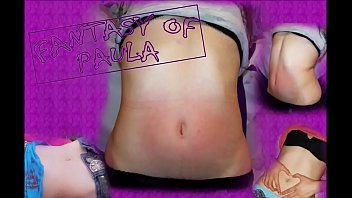 Preview 1 of Porn Flora - belly puch Fantasy of Paula sexy girl