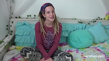 Preview 2 of Hee Dek - Hairy Hippie Chick Playing to Orgasm