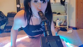 Preview 1 of Asshole Lickung - Dildo fuck machine for girl