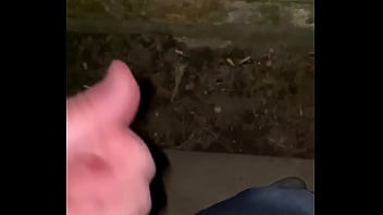 Preview 3 of Jessa Rhodaa - Wanking my hard cock back street nearly got caught