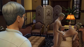 Preview 4 of Advanced Intimate Huge Cock - StepSon fucks housekeeper for money and stepdad watches us