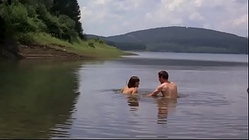 Preview 3 of Mom Suck Nipple - Lake Pl 3: Sexy Nude Girl (French)