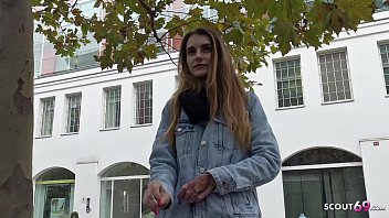 Preview 1 of Big Tits Step Mom - GERMAN SCOUT - EXTREM SKINNY TEEN ADELLE FUCK TO EYE ROLLING ORGASM AT STREET PICKUP