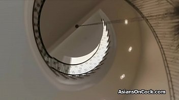 Preview 1 of Malay Sex Partnet - Banging Asian coed in skirt with a big white dick