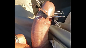 Preview 3 of Zara Zara Touch Me - Paper clips on my dick.