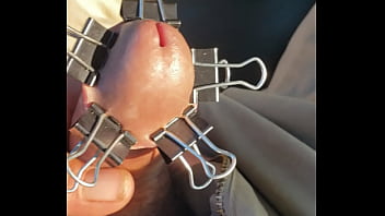Preview 1 of Zara Zara Touch Me - Paper clips on my dick.