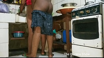 Preview 3 of Radius Xxx - HIDDEN CAMERA perv caught squeezing and fucking his house maids big ass while his wife is inside the house