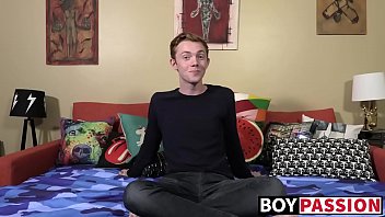 Preview 1 of Sabrina Malou Porn - Tiny twink talking before pleasing his butt hole and jerking