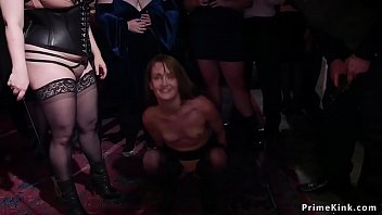 Preview 2 of Naruto Sakura Cum - Tattooed slave gangbang fucked in party