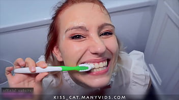 Preview 4 of Mars Magazine - I&#039_m Sloppy Sucking with Face Fucking to get Cum for my Teeth