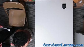 Preview 3 of Raven Bay Kiss - Caught thief gives head and fucks