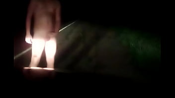 Preview 4 of Pompe Vaginal - Brandon naked and wanking outside