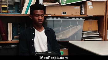 Preview 1 of Dog Girl Xxx Syx Com - Young Black Twink Thief Barebacked By Horny Security Guard