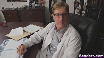 Preview 1 of Kune Xxx Video Kale - TS nurse Chelsea Marie seduces the handsome Dr Damien Thorn and they start sucking each others cocks before they bang each other asses too!