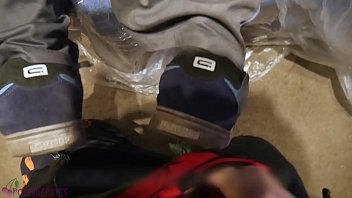 Preview 2 of Raf Doy - Two young guys dirty socks footjob
