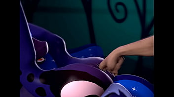 Preview 1 of Metendo Na Bebada - MLP - SFM Clop - Fingering Luna by Fishimira (Sound Added,  HD)