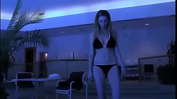Preview 3 of Ladyboy Pussy Pee - k. Instinct: Sexy Bikini Girl (Pool Scene Only)