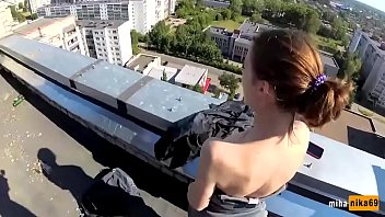 Preview 2 of Xvgm - Russian bitch gets fucked on the roof