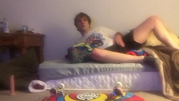Preview 1 of Student Berazzerz - Skater Boy Fucks Himself With Dildo