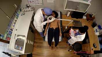 Preview 2 of Jode Wast Step Mother - Cute Busty Latina Mia Sanchez Examined By Doctor Tampa &amp_ Nurse Rose At GirlsGoneGyno Clinic - Part 2 of 6 - Gyno examination spread eagle in the stirrups Reup