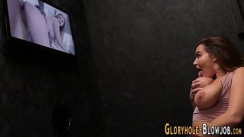 Preview 2 of Paki Nude Boys - Slut tit fucks black cock at gloryhole