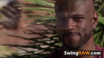 Preview 2 of Big Block Dick Pain - Sexy male swinger is receiving a hot blowjob at this naughty orgy.